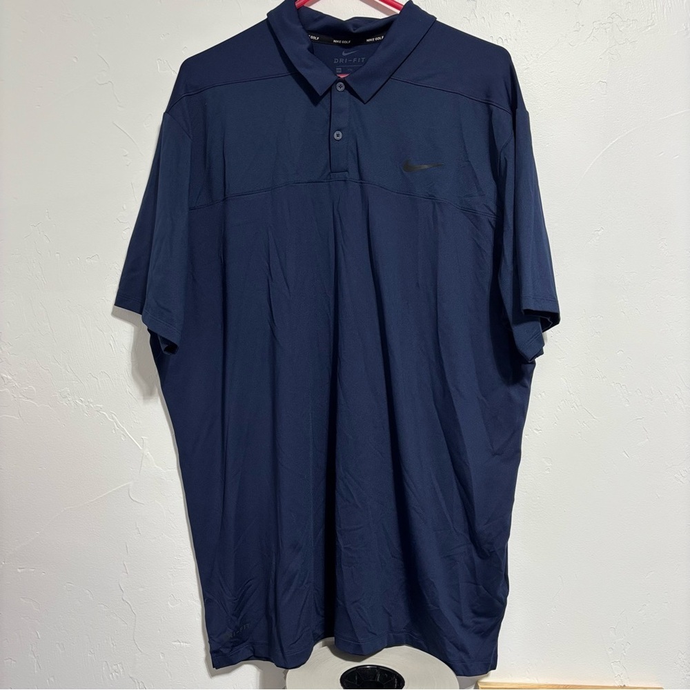 Nike Golf XXL Dri-Fit Navy Blue Short Sleeve Polo Men's